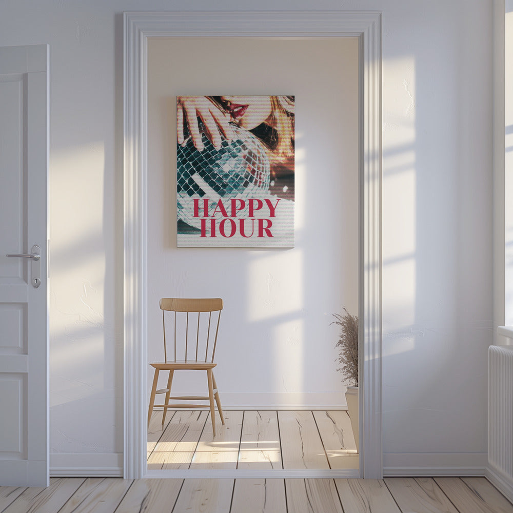 Woman with a Disco Ball | Canvas