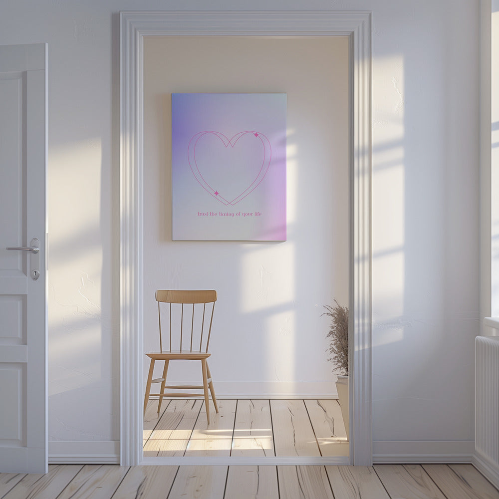 Leuchtender Herzschlag | Leinwand