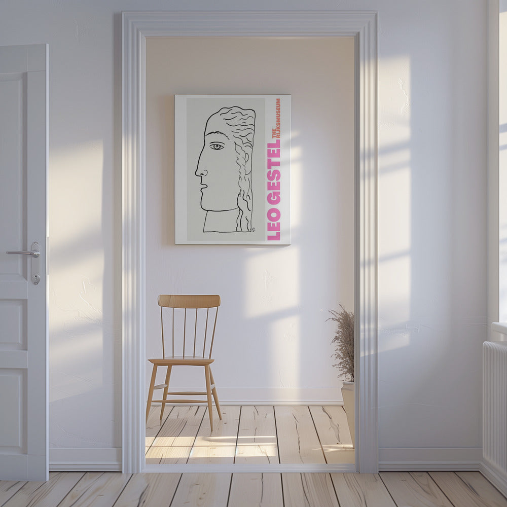 Elegante Profilskizze | Leinwand