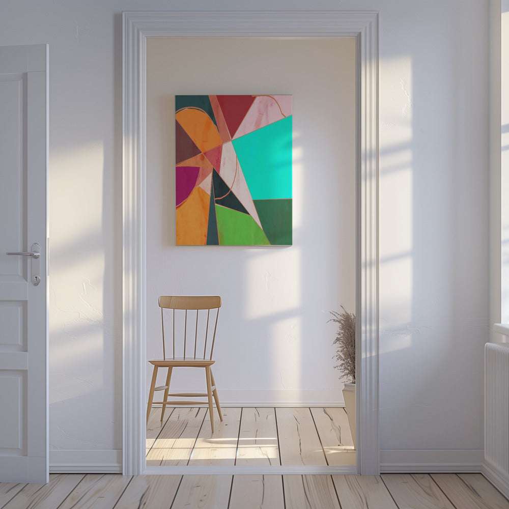 Bunte Geometrie Abstrakt | Leinwand