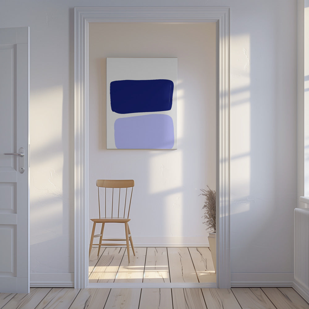Zwei blaue Blöcke | Leinwand
