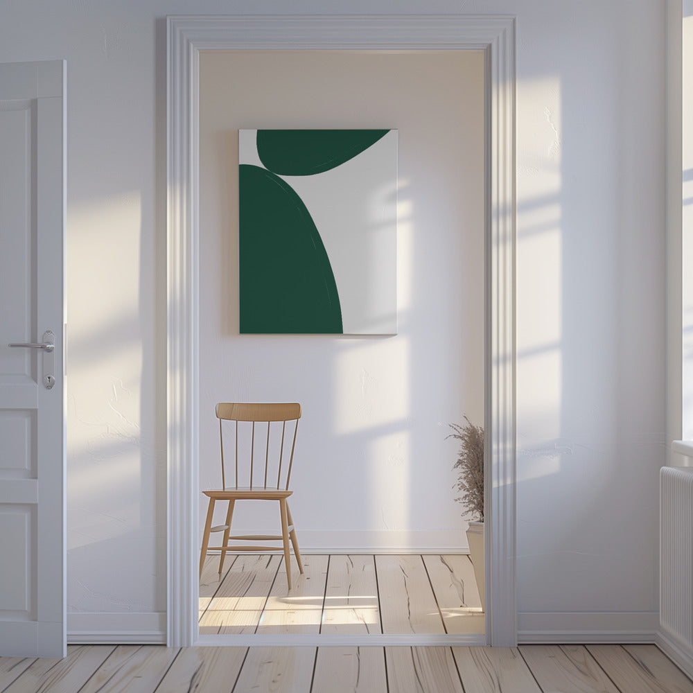Grüner Minimalismus | Leinwand