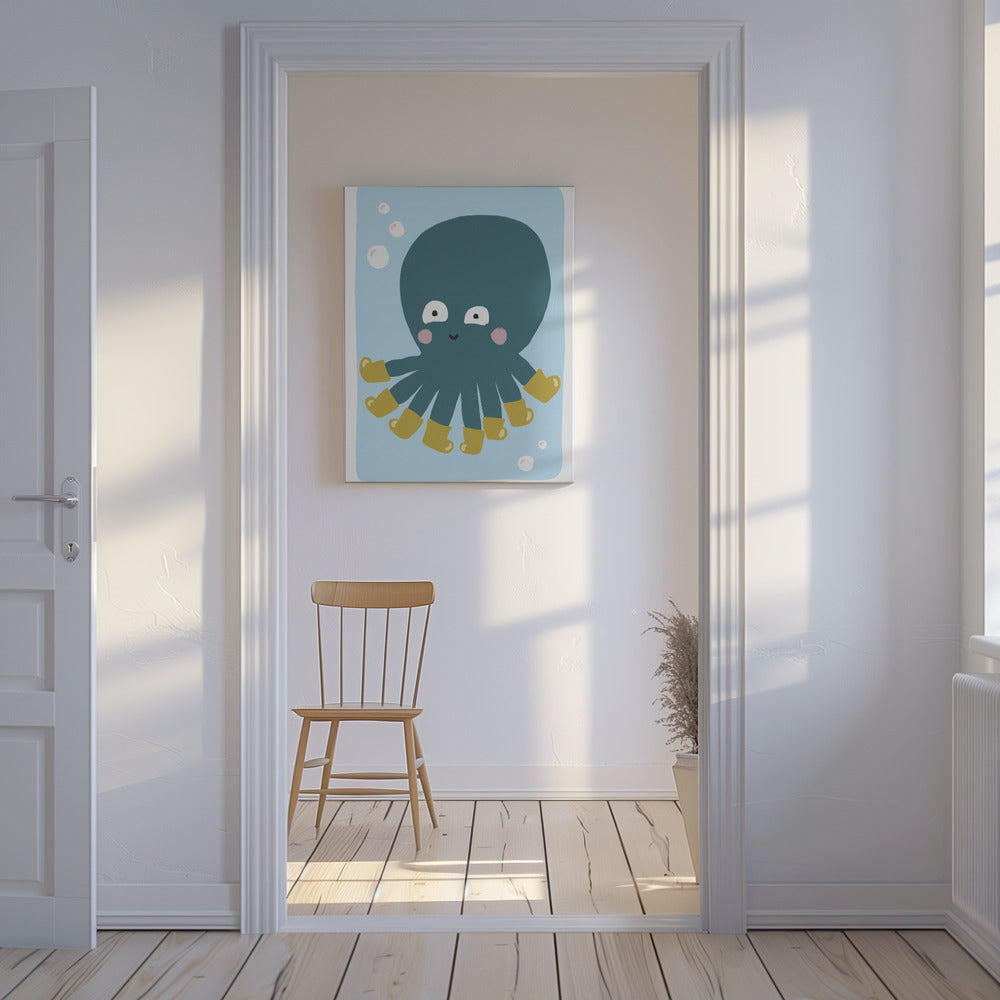 Spaß mit gestiefeltem Oktopus | Leinwand