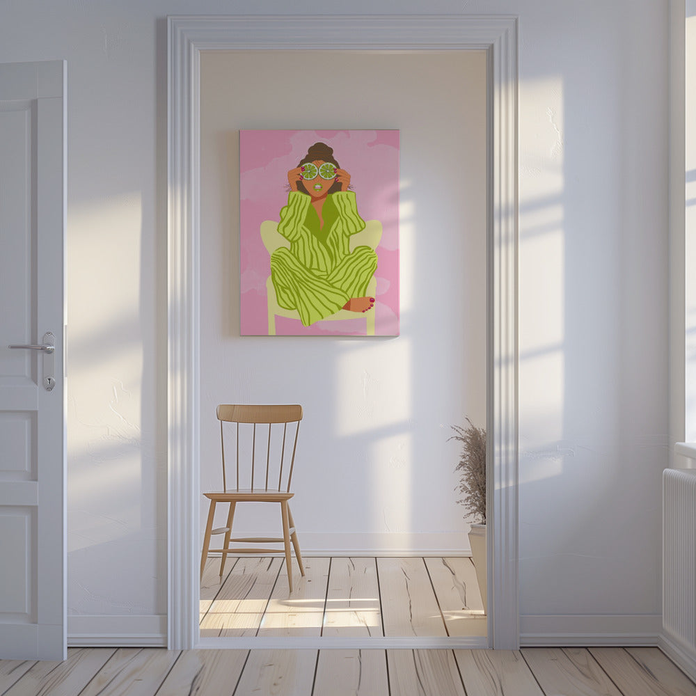 Sehen Sie die Welt durch eine Limette | Leinwand
