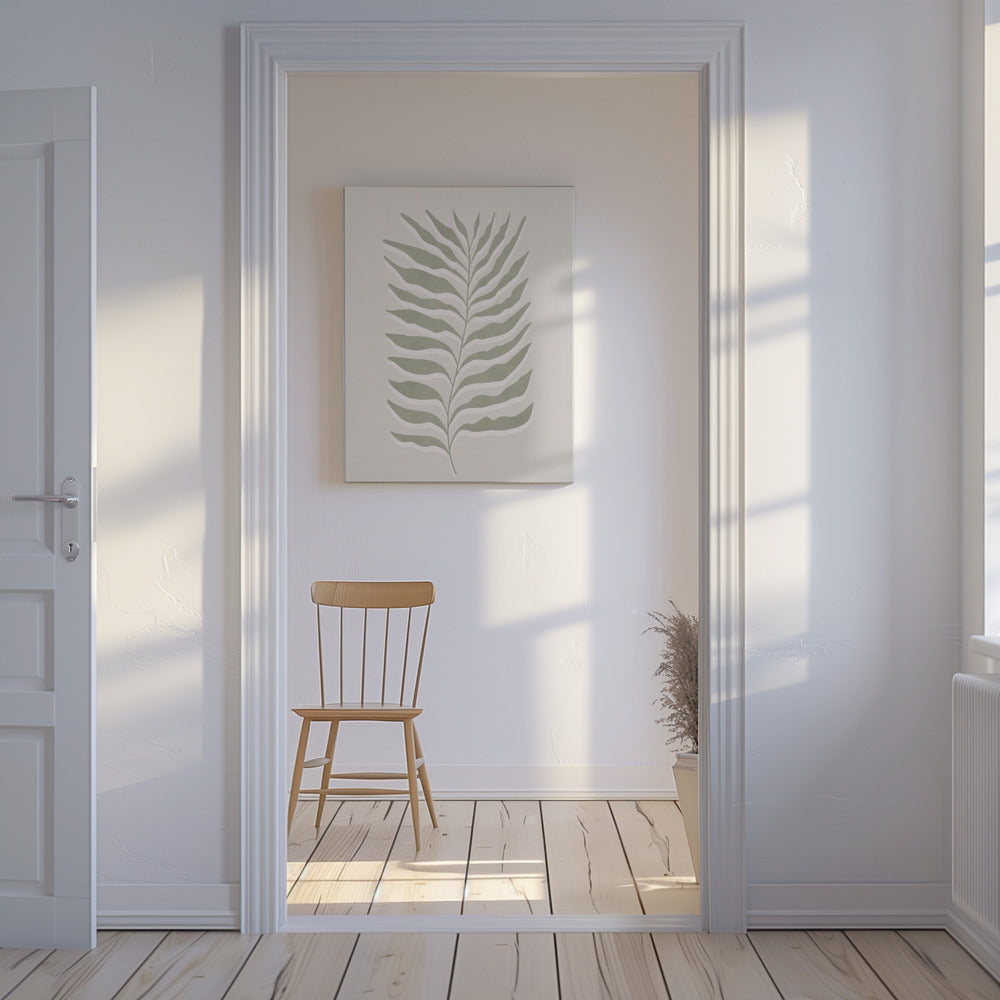 Olive Green Leaf | Canvas