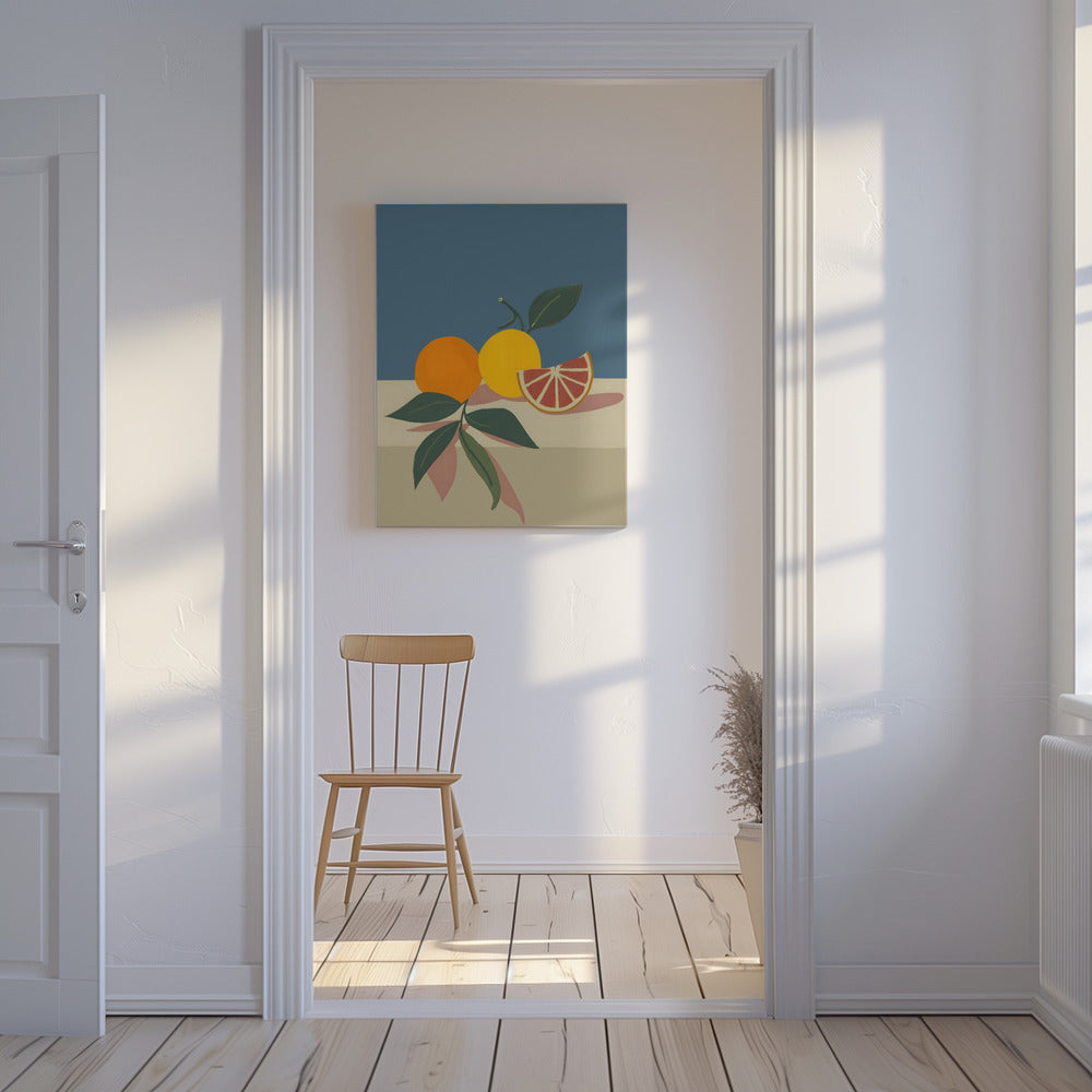 Orange und gelbe Zitrusfrüchte | Leinwand