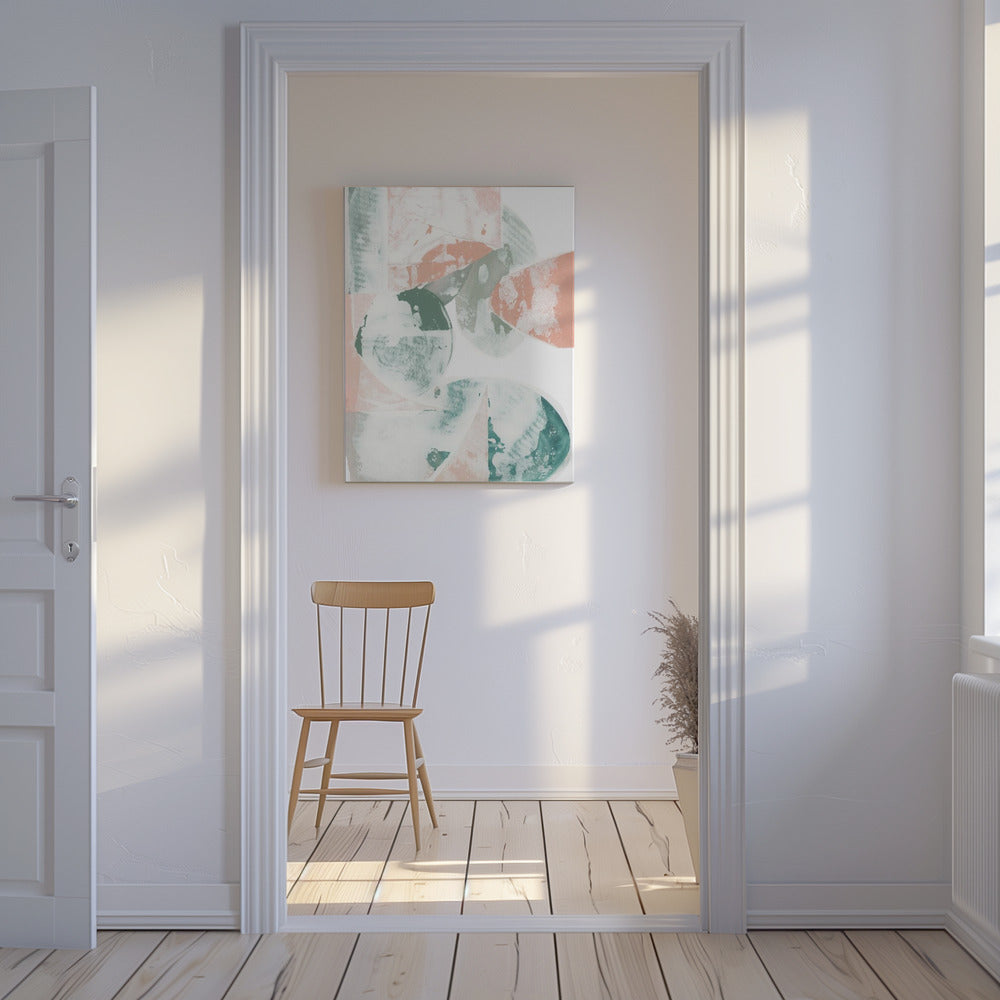 Pastelltöne mit organischen Formen | Leinwand