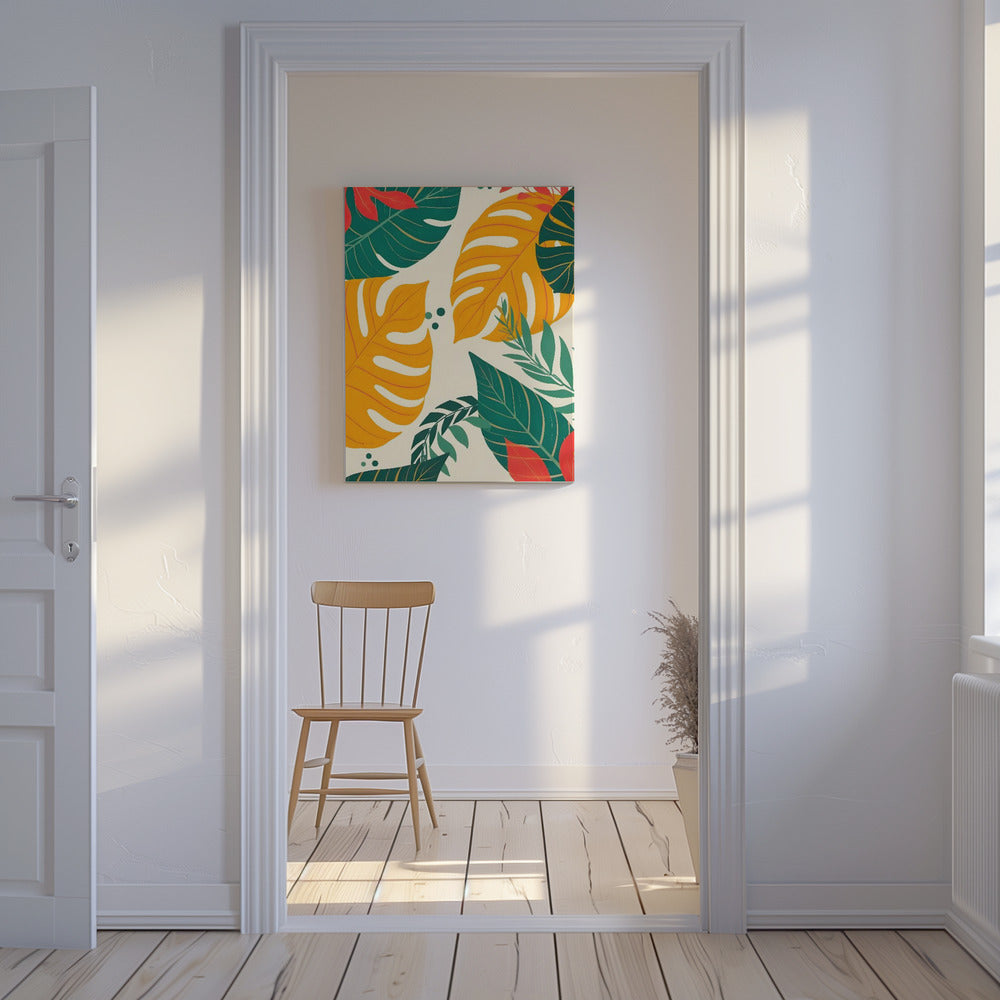 Goldene Tropenstimmung | Leinwand