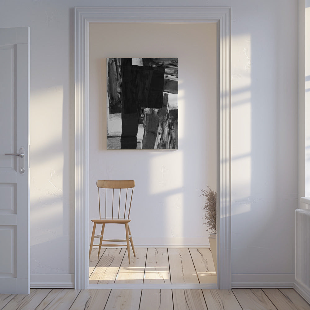 Monochromes Chaos | Leinwand
