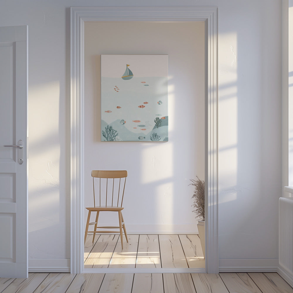 Unter dem blauen Meer | Leinwand