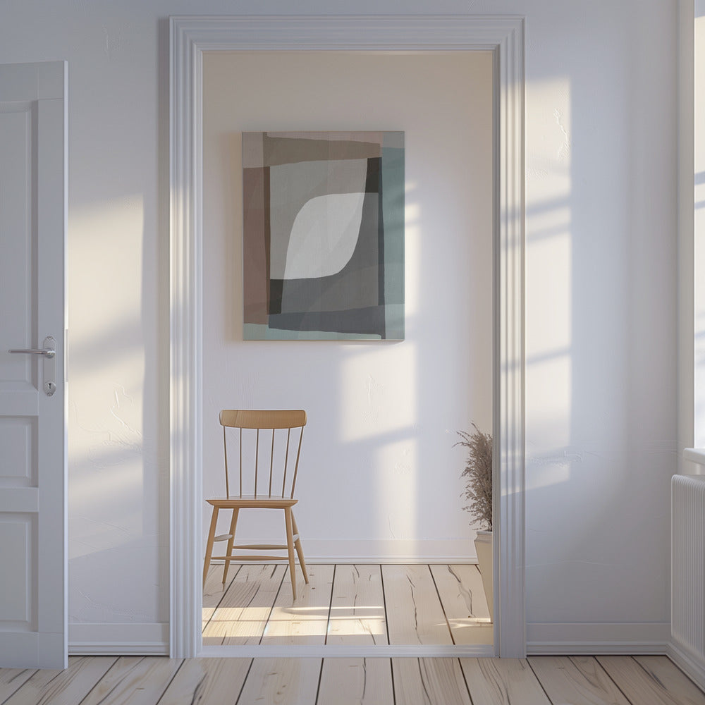 Geometrische Formen und gedämpfte Erdtöne | Leinwand
