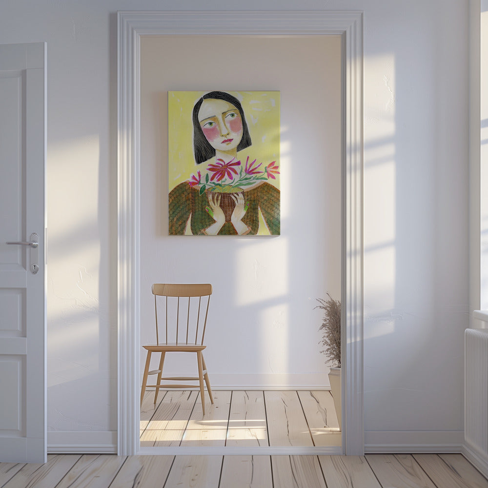 Pflanzenmama mit grünem Daumen | Leinwand