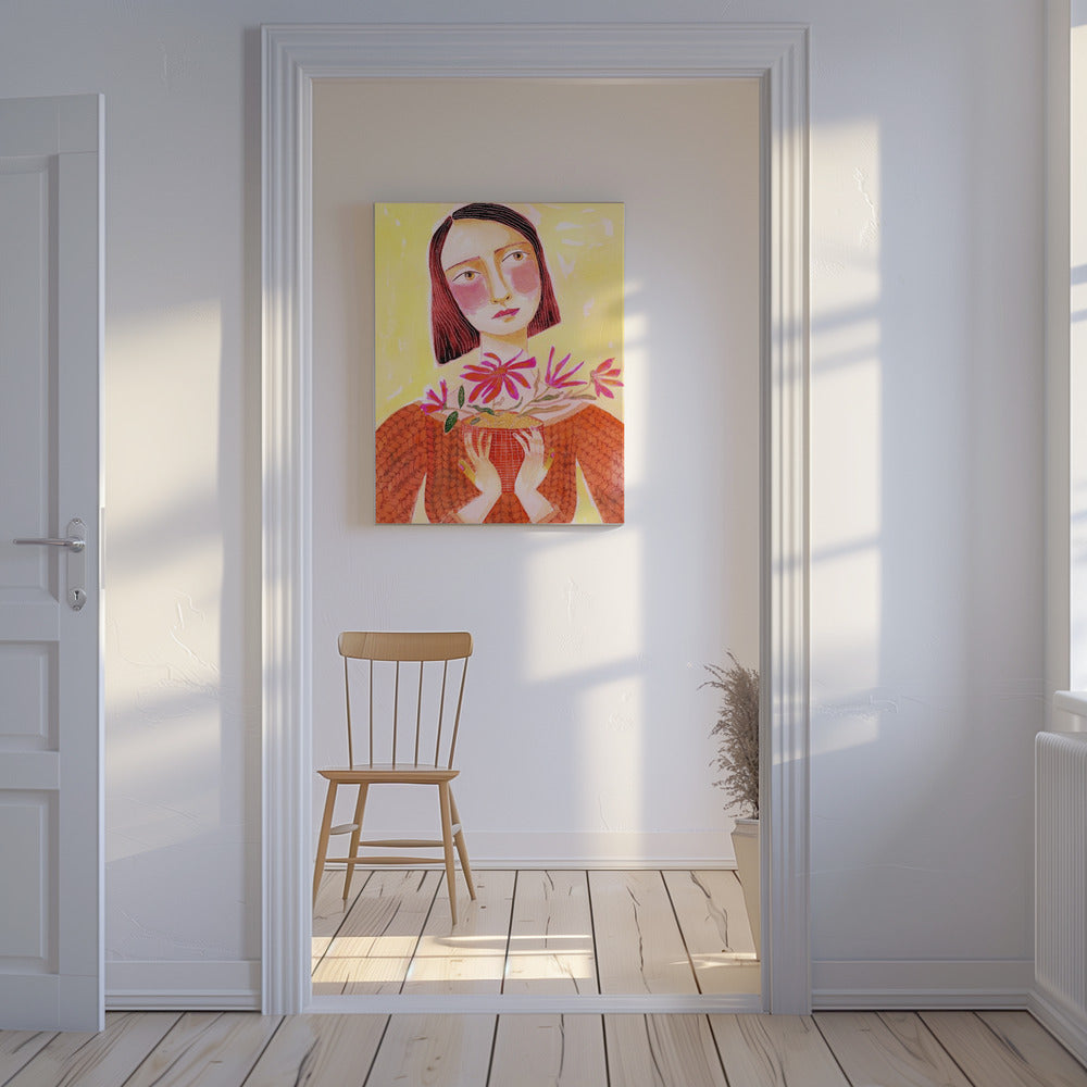 Pflanzenmama mit grünem Daumen | Leinwand