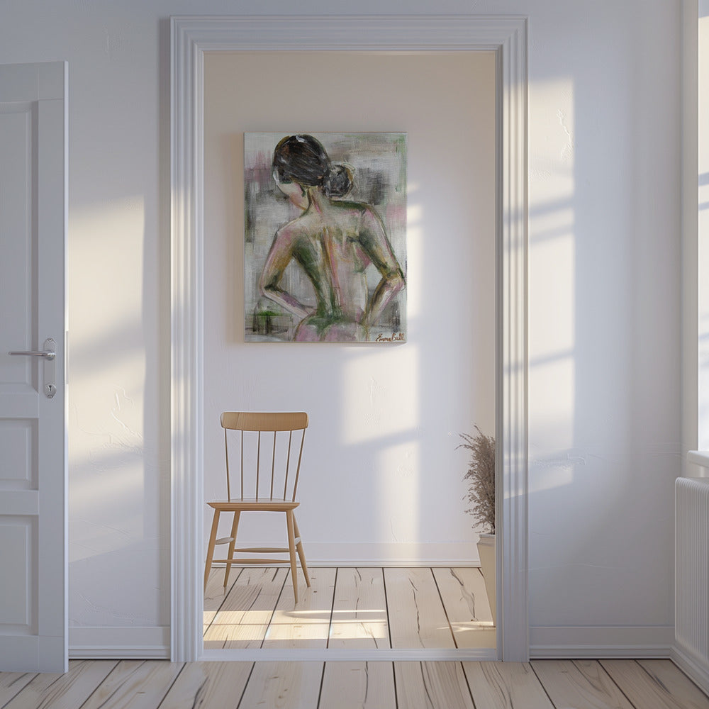Ein Frauenporträt von hinten | Leinwand