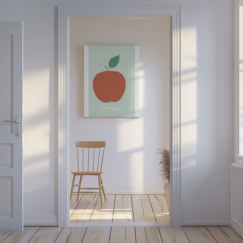 La Pomme (Gedämpftes Rot) | Leinwand