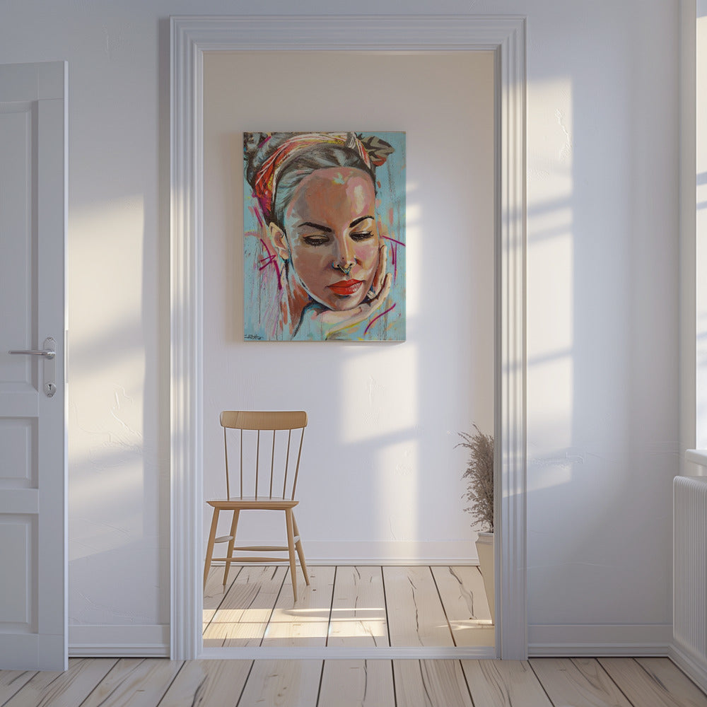 Stilvolle Frau | Leinwand