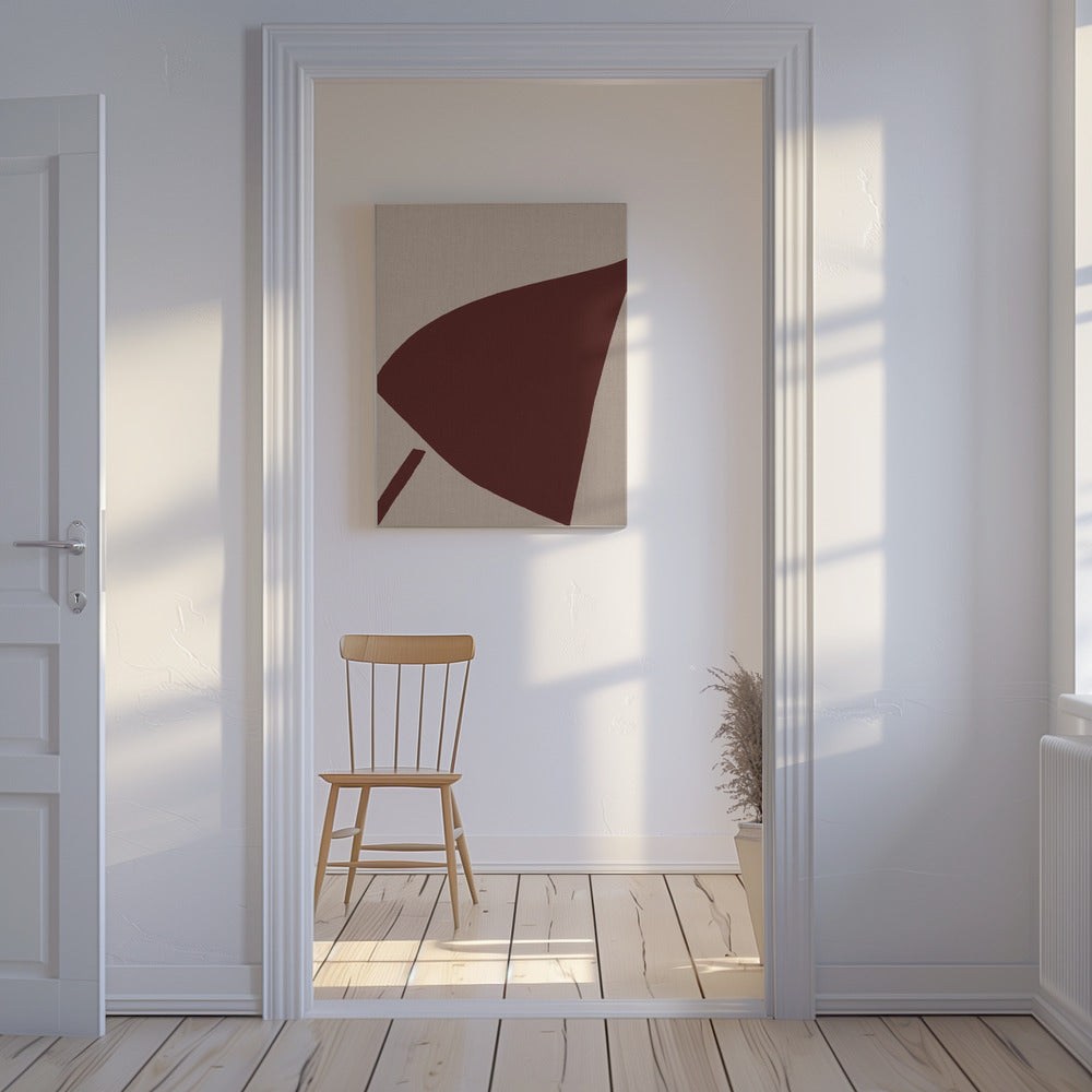 Rote geometrische Komposition | Leinwand