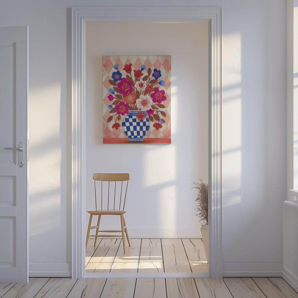 Vase Blumen Helle & Blaue | Leinwand