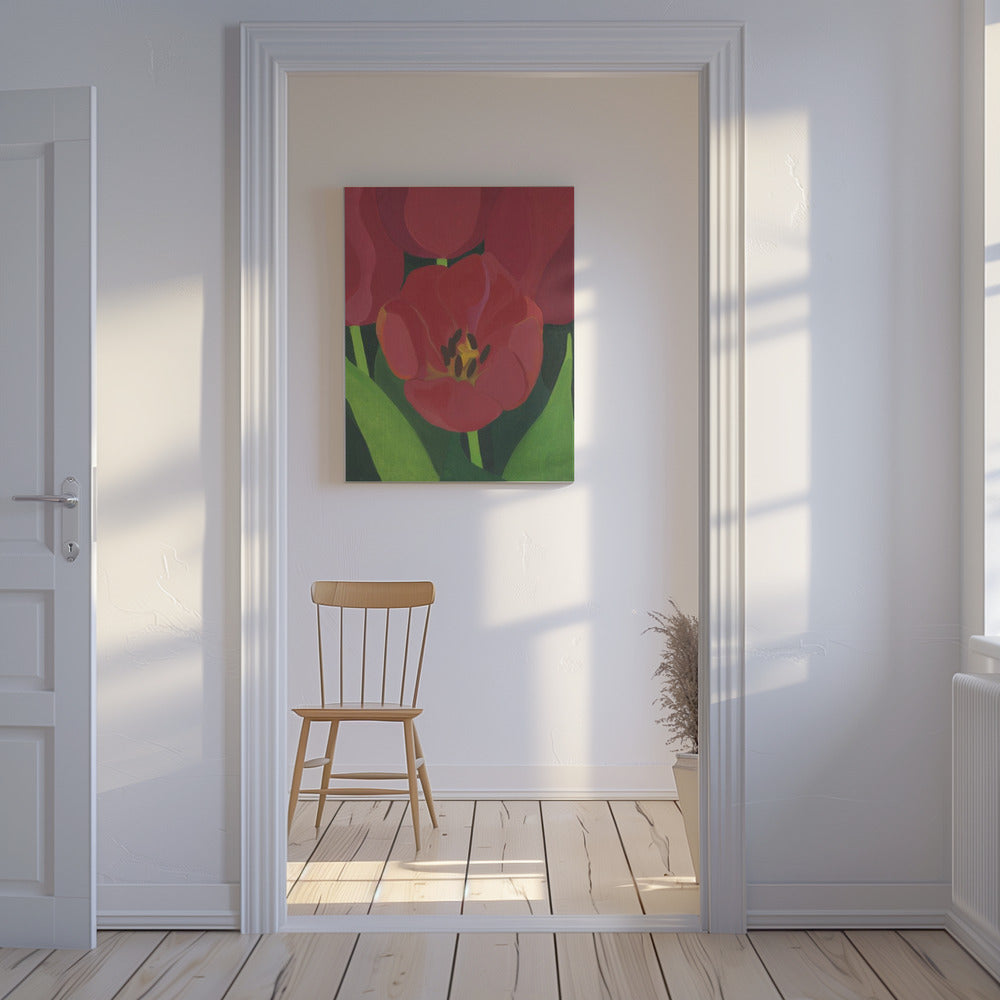 Leichte rote Tulpen | Leinwand