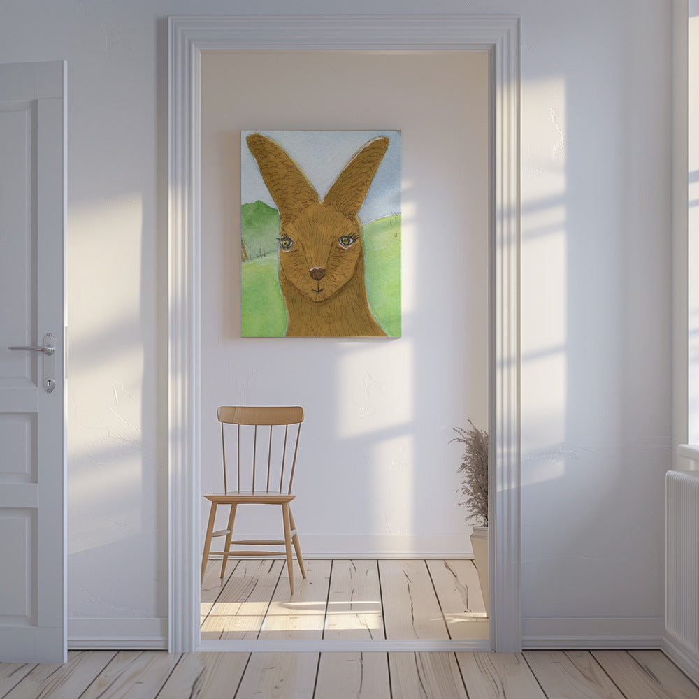 Känguru Wallaby Gesicht Kinderzimmer | Leinwand