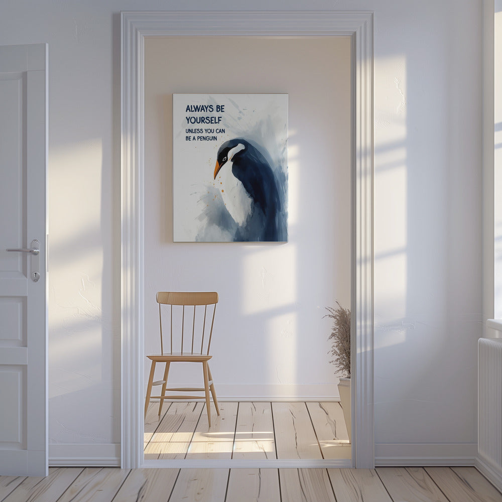 Sei ein Pinguin | Leinwand