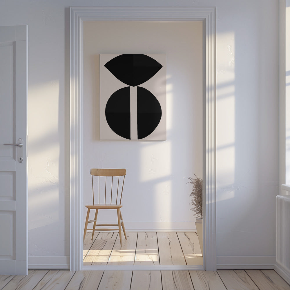 Schwarze Formen Harmonie | Leinwand