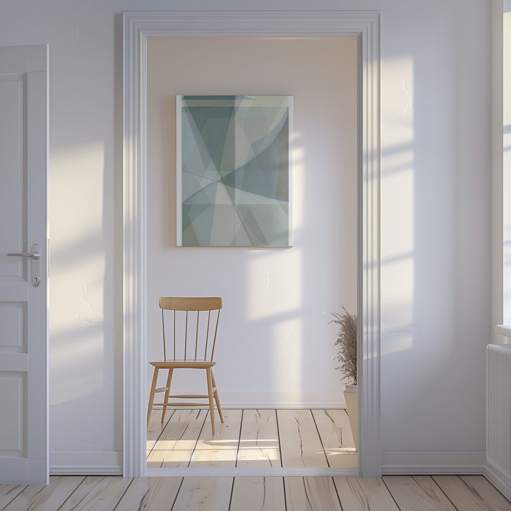 Weiche Pastelltöne bilden geometrische Formen | Leinwand