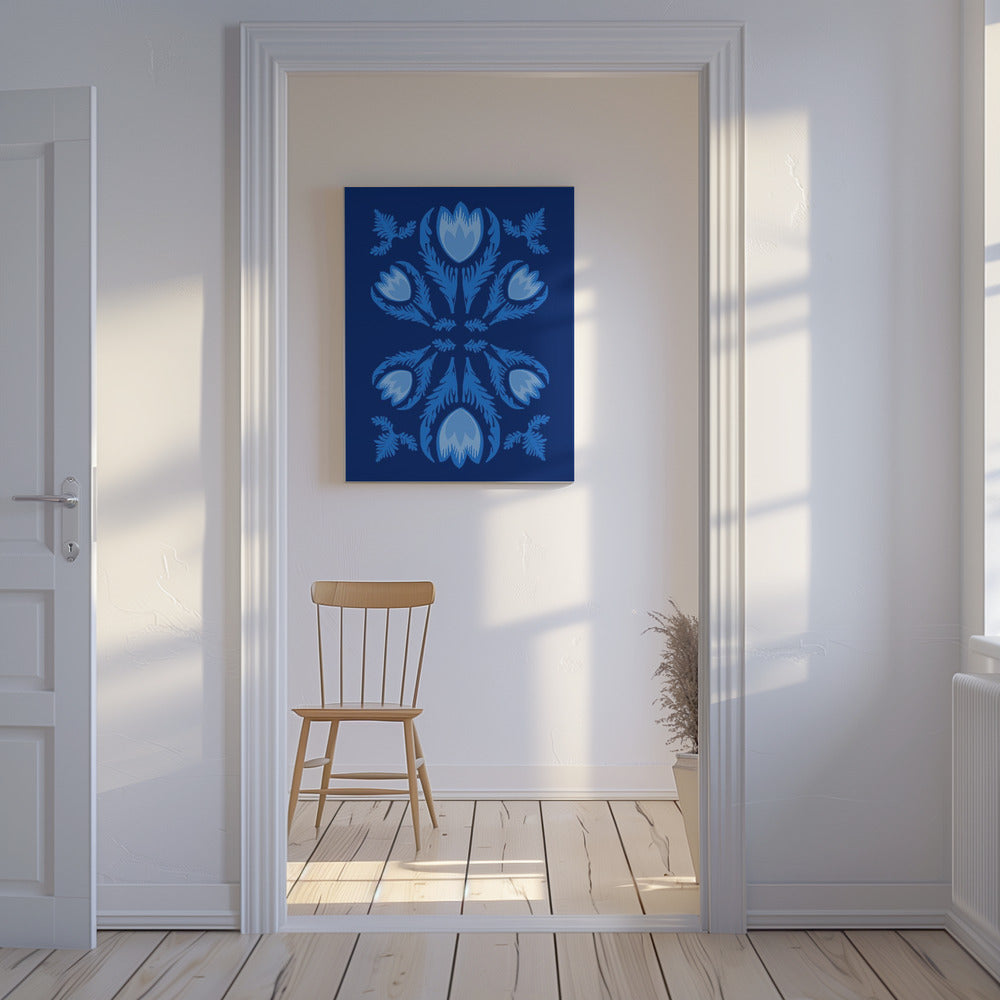 Grafische Blumen Leuchtende Tulpen | Leinwand