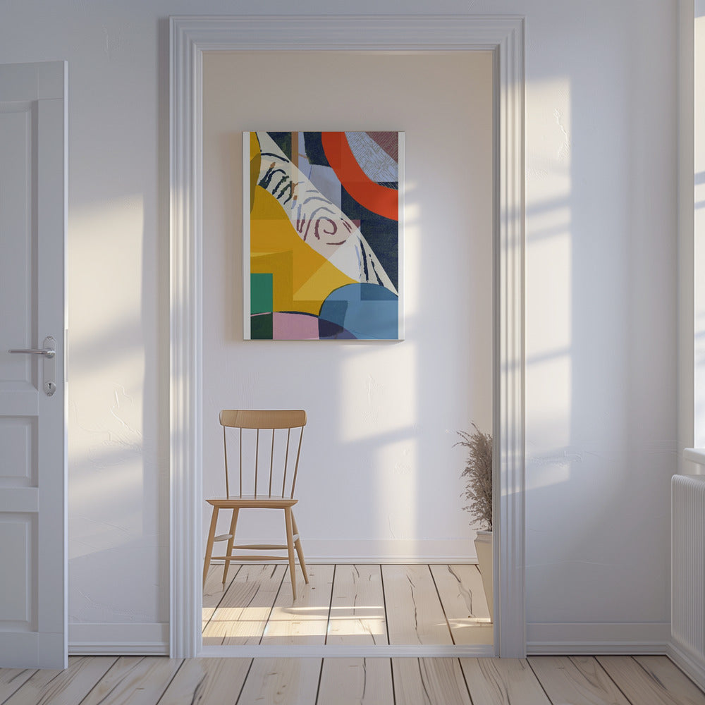Lebendige Komposition geometrischer Formen | Leinwand