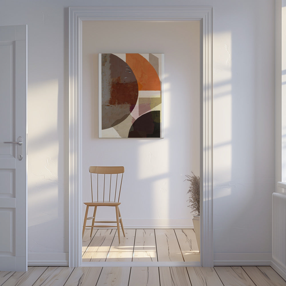 Kräftige geometrische Formen und erdige Töne | Leinwand