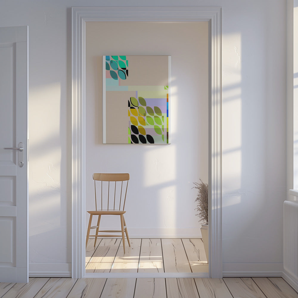 Bunte blattähnliche Formen | Leinwand