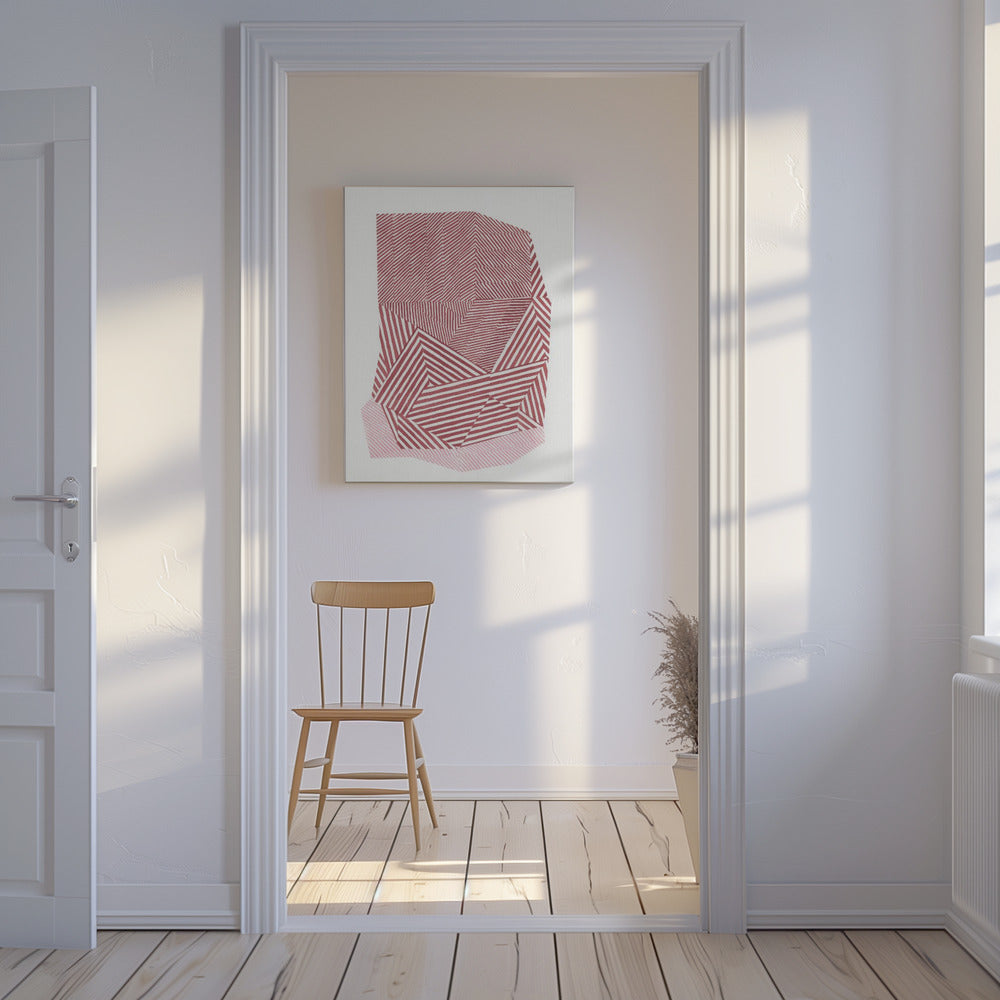 Gestreifte geometrische Form | Leinwand
