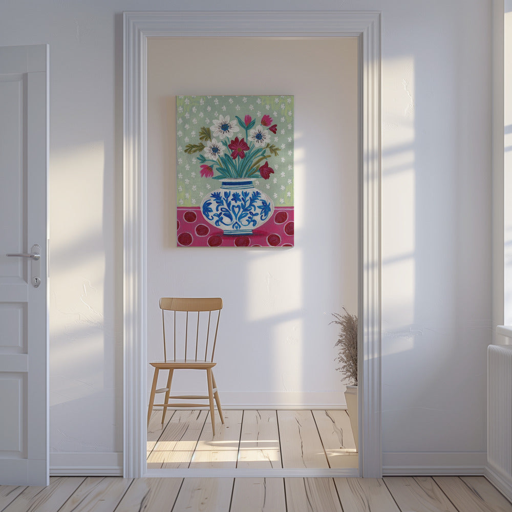 Blumen in der Vase Stillleben | Leinwand