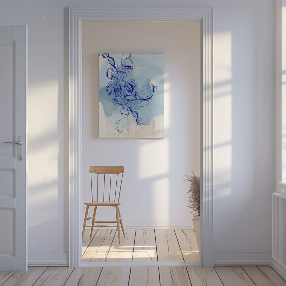 Blaue Weinrebe Eleganz | Leinwand