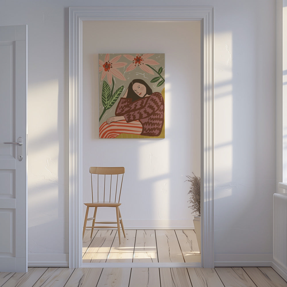 Sitzende Dame | Leinwand