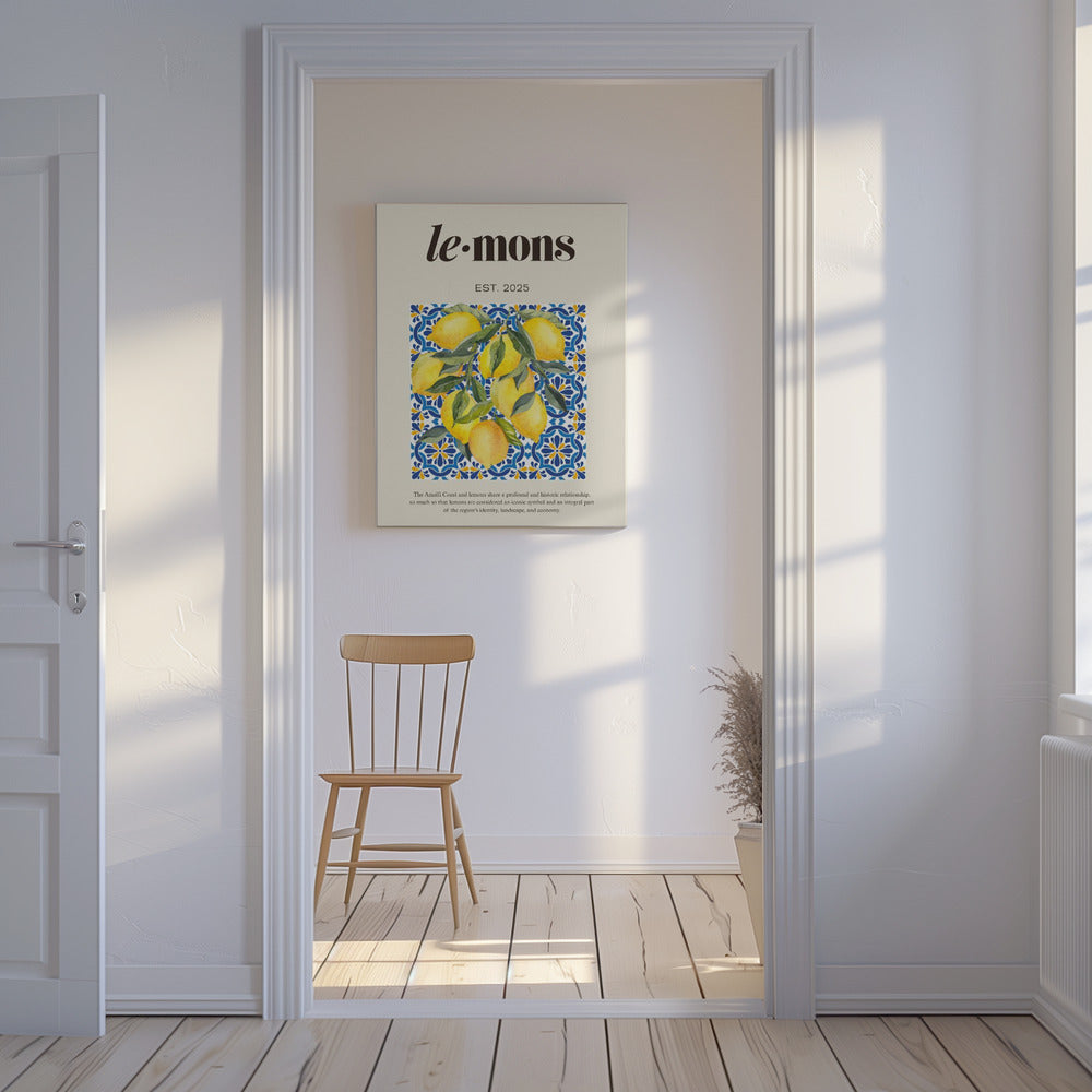 Zitronen Beige | Leinwand