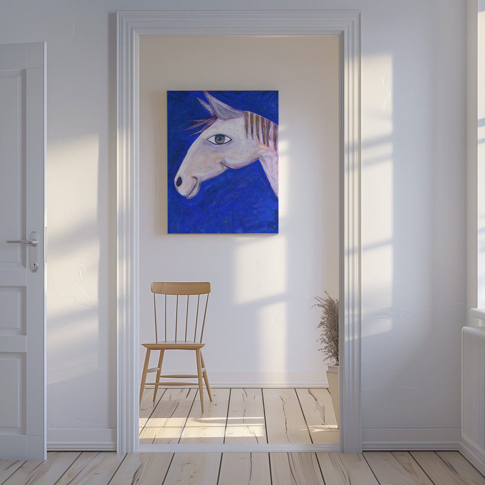 Träume von Pferden Leuchtendes Blau | Leinwand