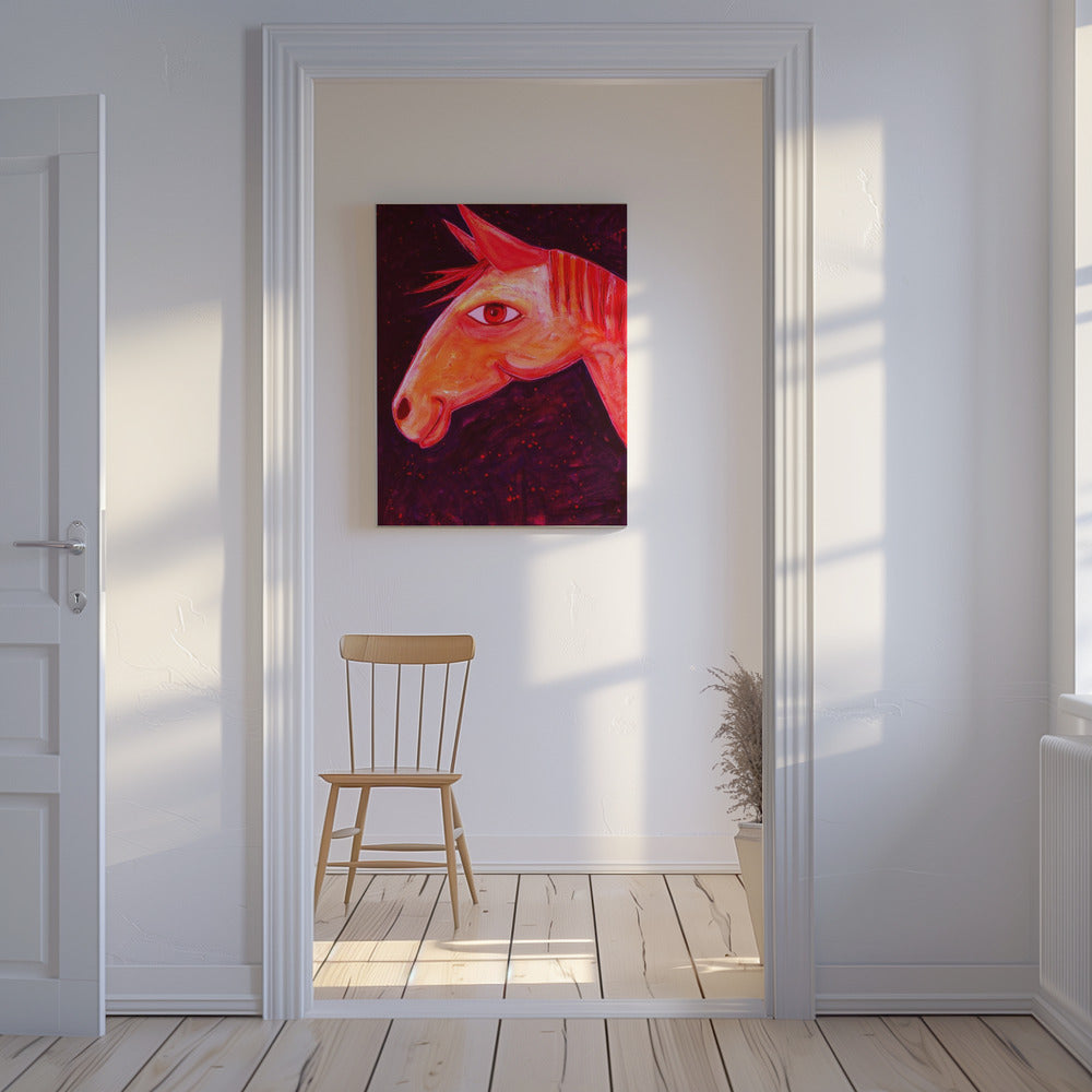 Träume von Pferden Rot | Leinwand