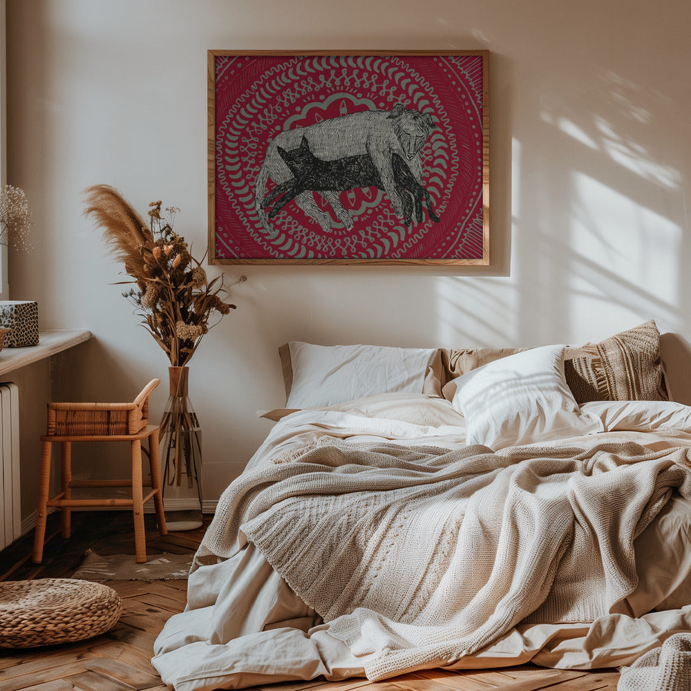 Die Katze und der Hund | Poster