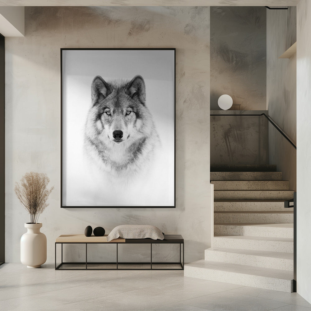 Porträt eines Timberwolfs | Poster