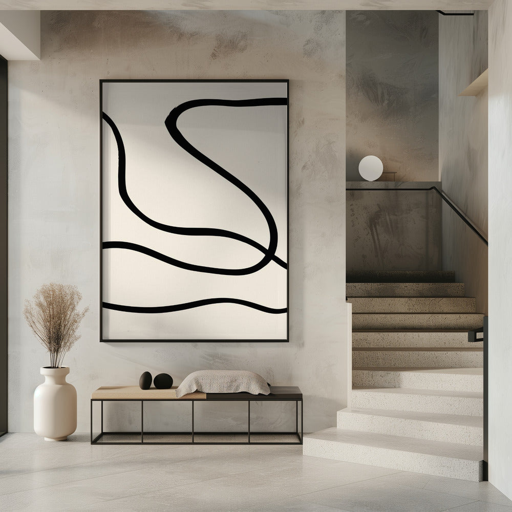 Schwarze Linien 01 | Poster