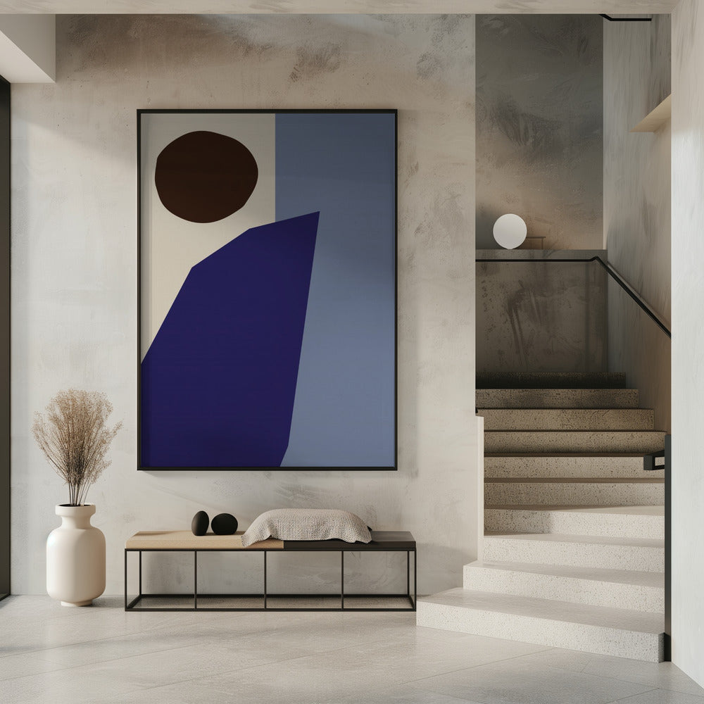 Farbblöcke 02 Blau | Poster