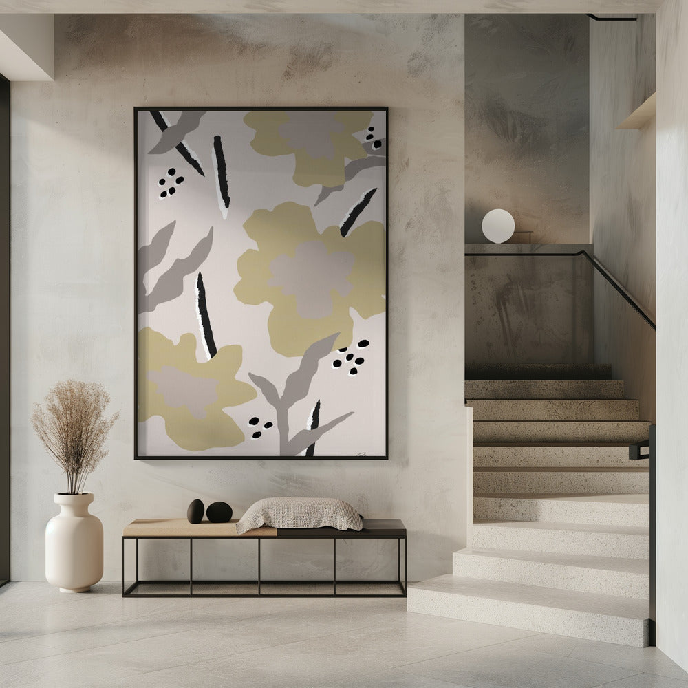 Beige Blumen | Poster