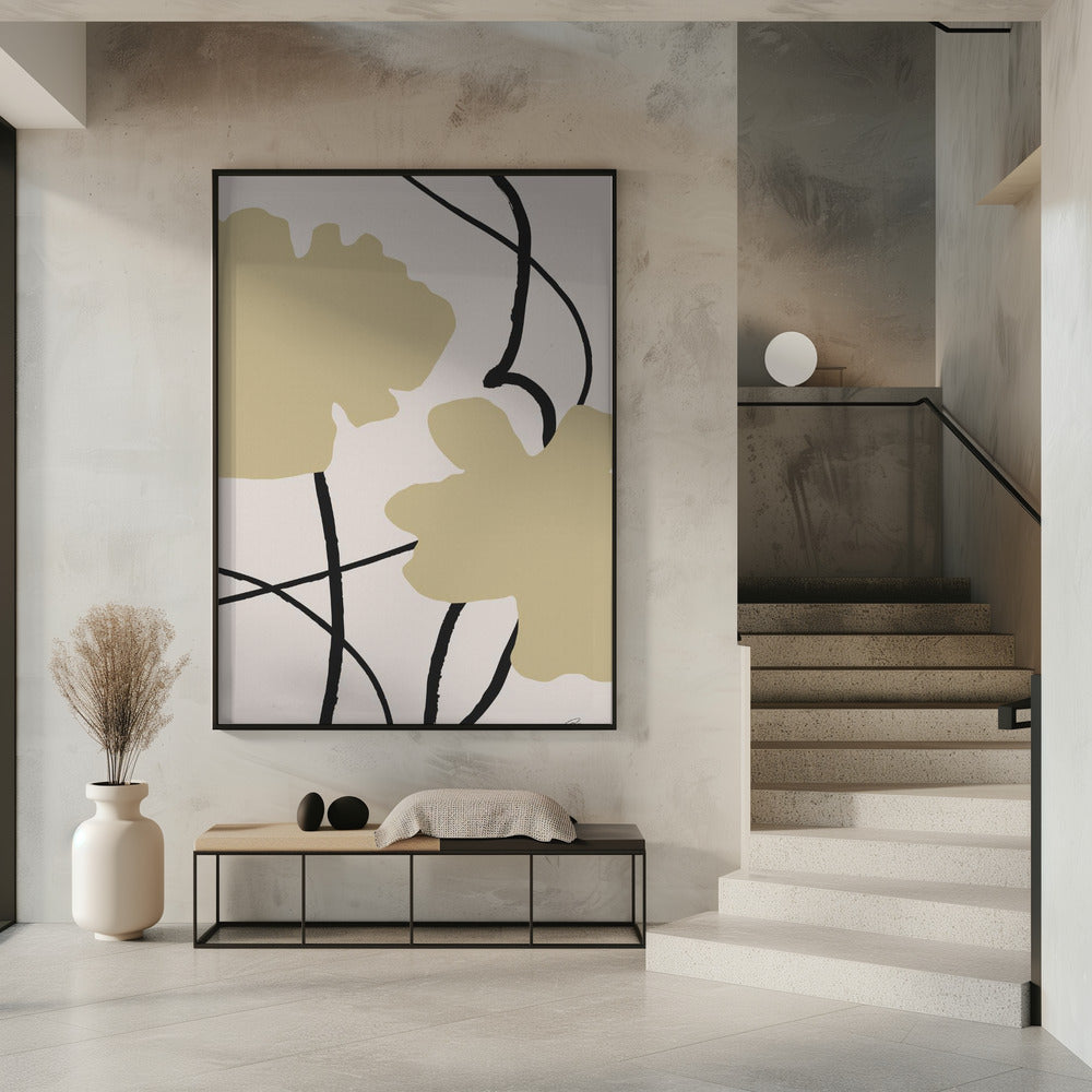 Beige Blumen 02 | Poster
