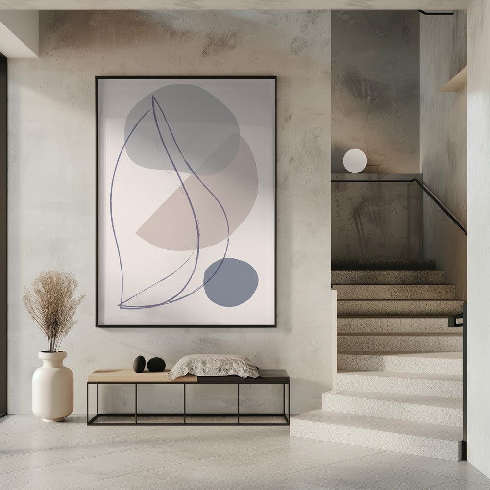 New Shapes Blau Nr. 1 | Poster