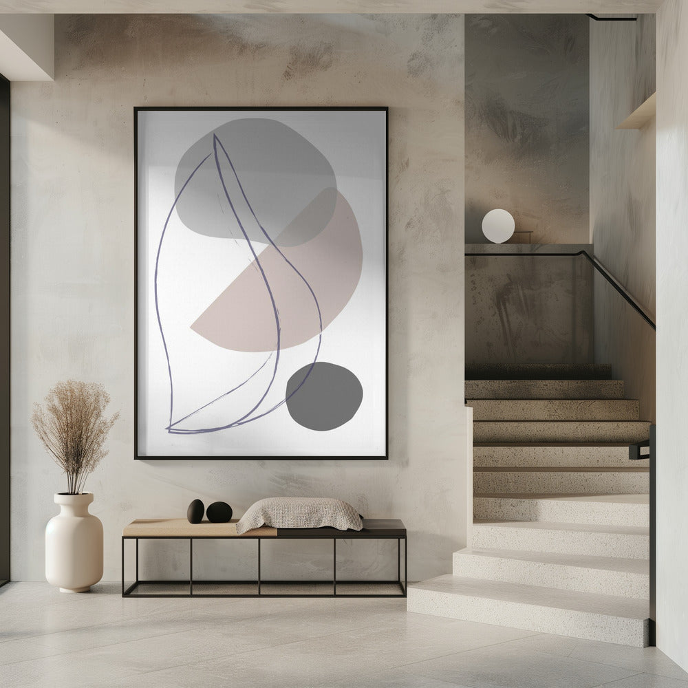 New Shapes Beige 01 | Poster