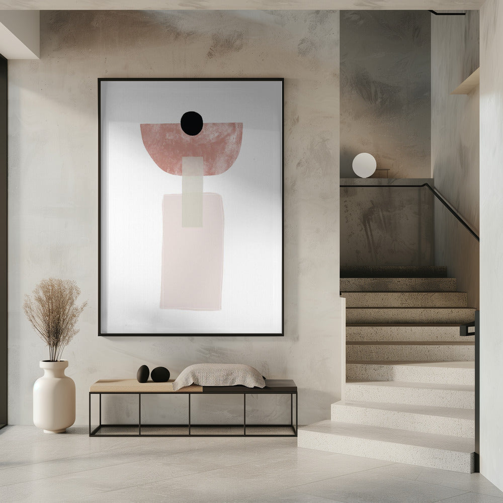 Geometrische Formen in sanften Erdtönen | Poster