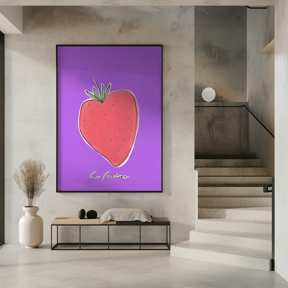 Stilisiertes Erdbeervergnügen | Poster