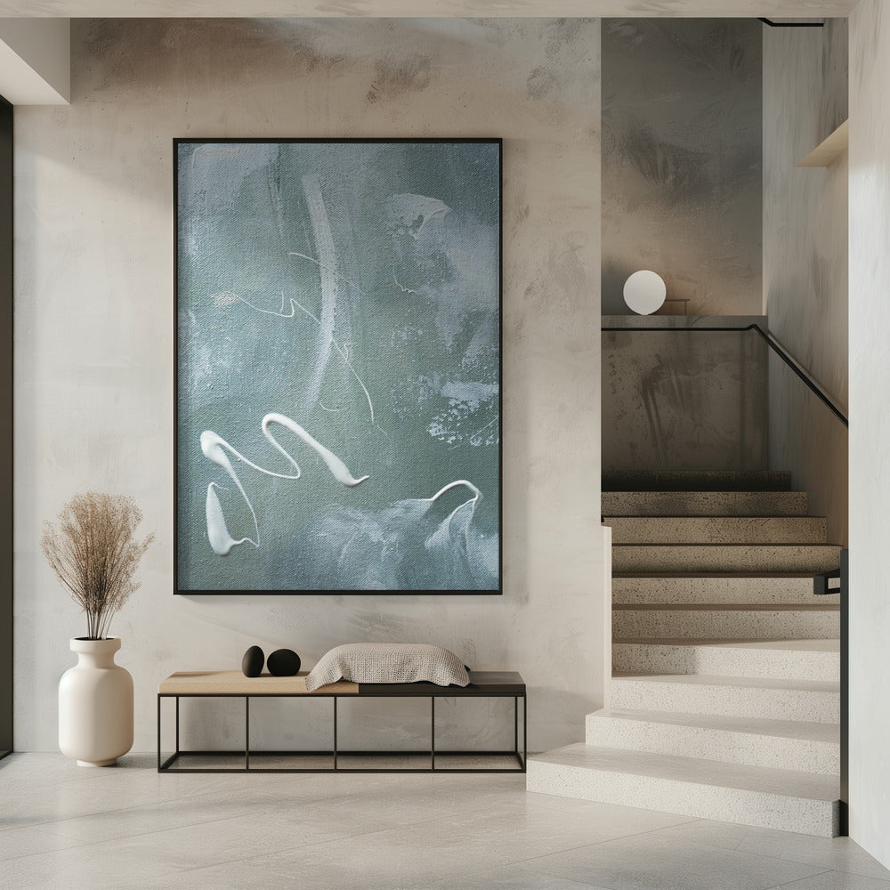 Grünes und weißes Acryl | Poster