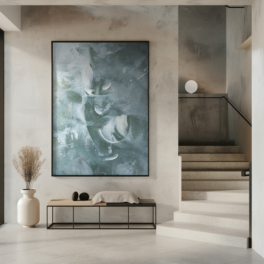 Grünes und weißes Acryl | Poster